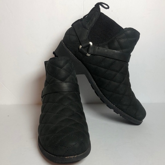 Teva Black Chelsea Da La Vina Dos Quilted Waterproof Harness Booties - Picture 2 of 9